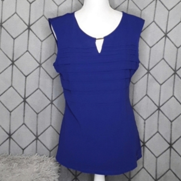 Calvin Klein Tops - CALVIN KLEIN Indigo Sleeveless Blouse M